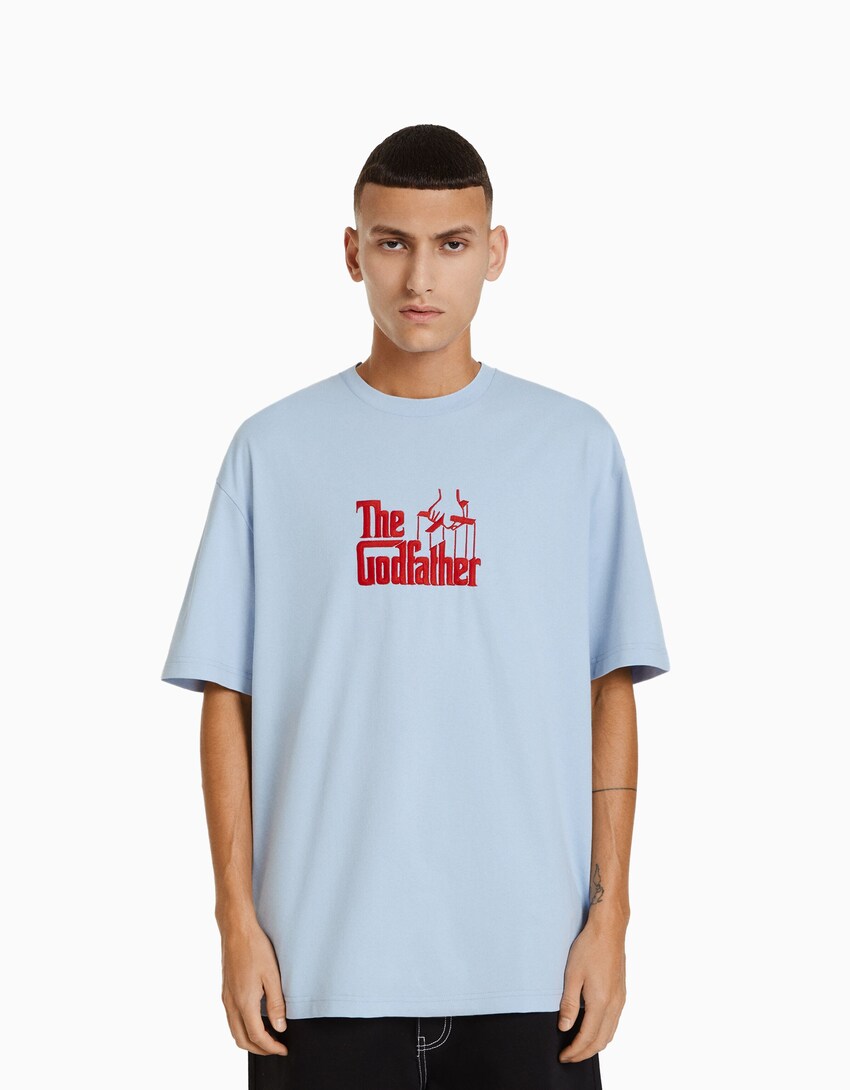 DENNIS RODMAN X BERSHKA print short sleeve boxy fit T-shirt - T-shirts -  Men