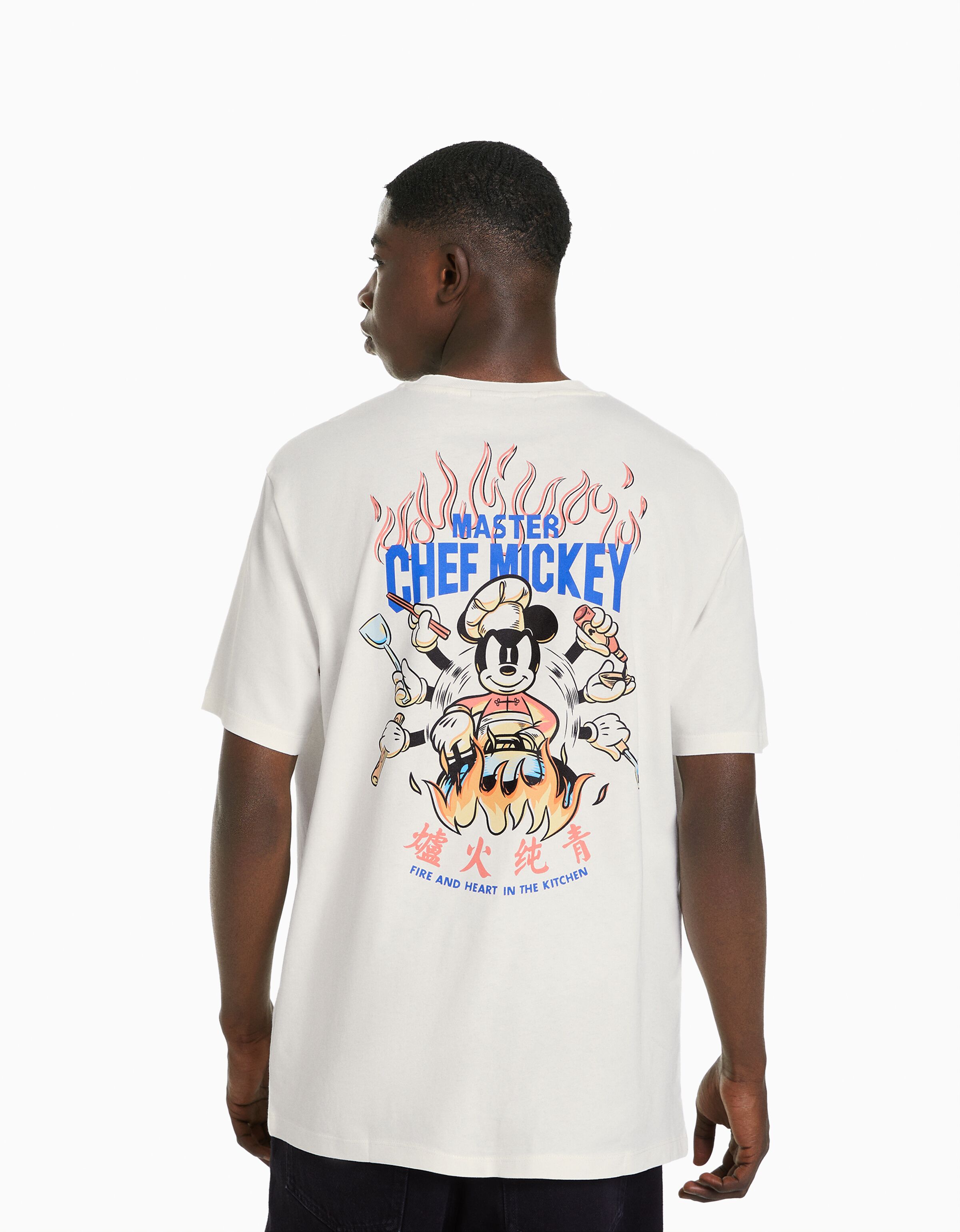 Mickey print regular fit short sleeve T shirt T shirts Men