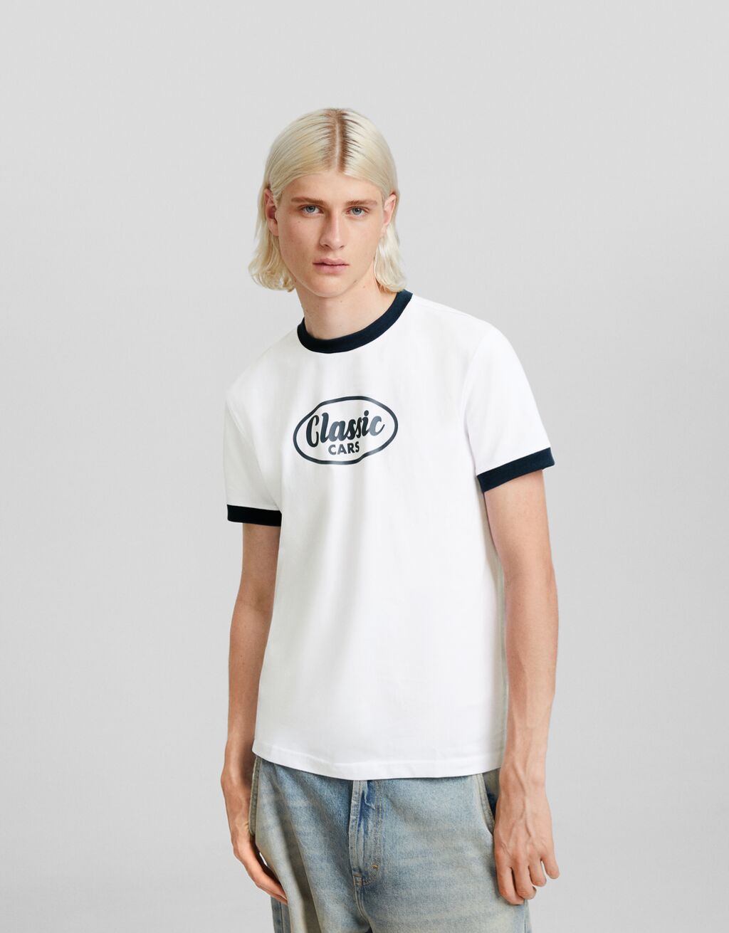 T shirt imprimé online bershka