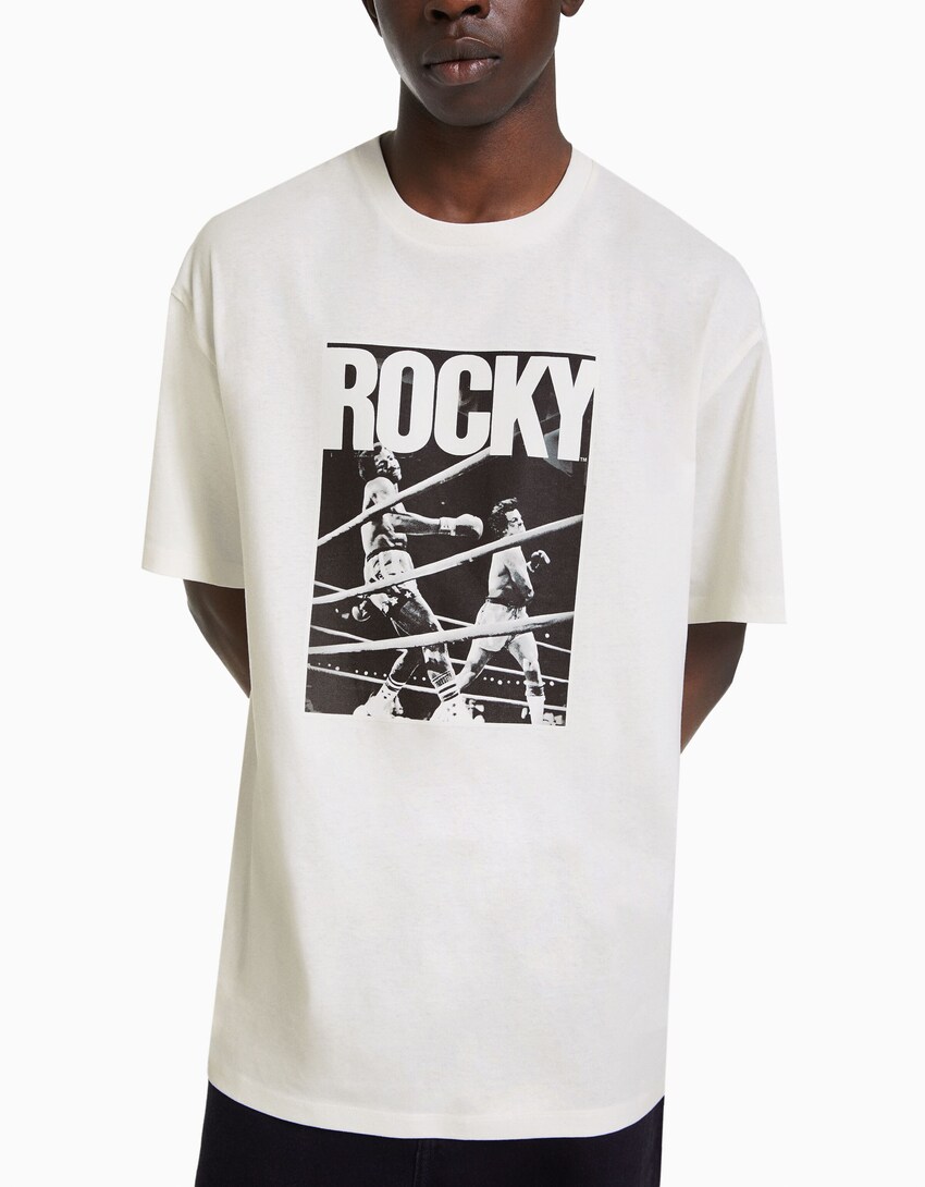 Rocky short sleeve boxy fit T-shirt - Men | Bershka