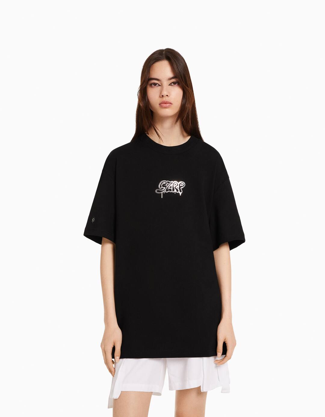 BERSHKA ft. BIZARRAP print boxy fit T-shirt
