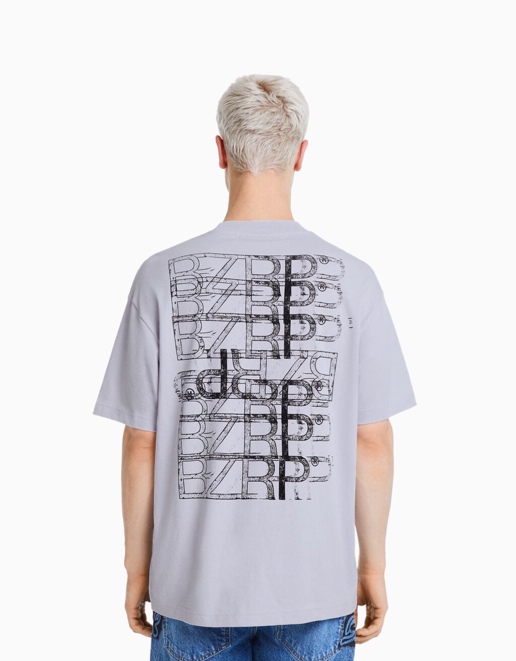 BERSHKA ft. BIZARRAP print boxy fit Tshirt Women Bershka