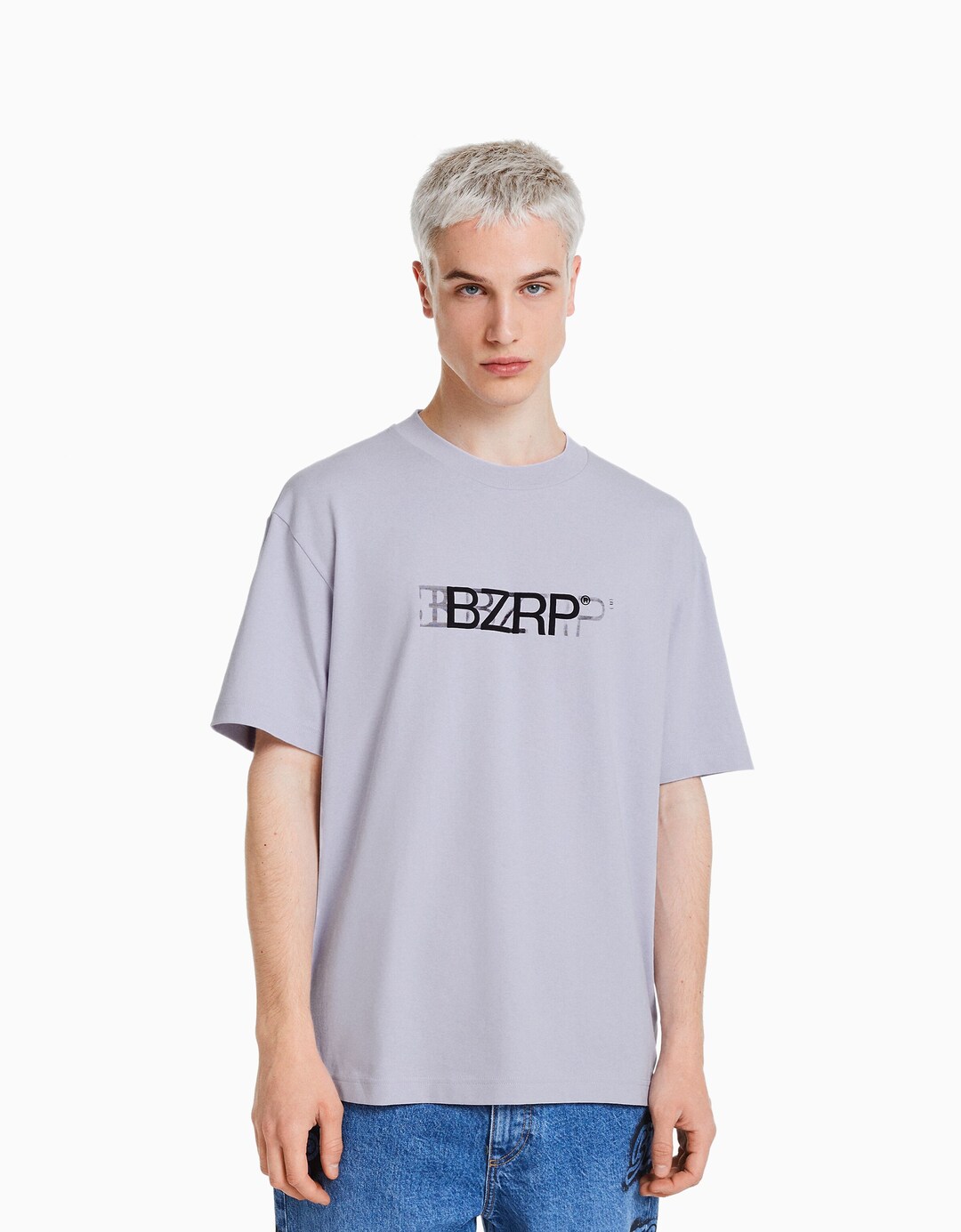 Camiseta BERSHKA ft. BIZARRAP boxy fit print