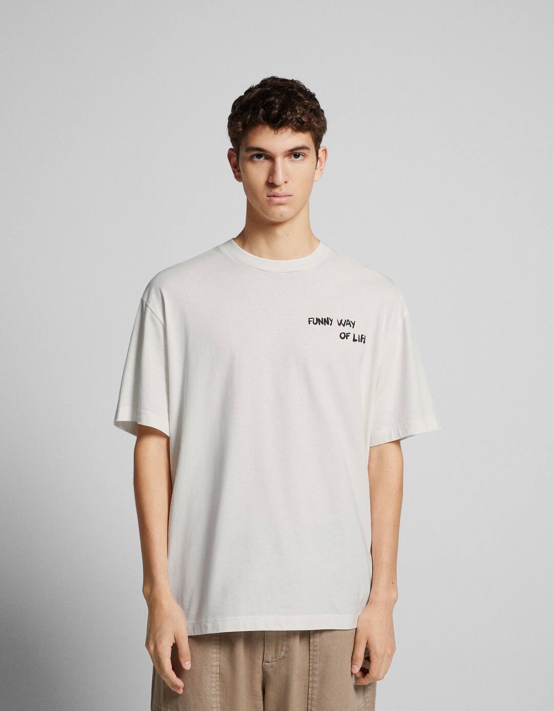 Boxy-fit short sleeve floral print T-shirt