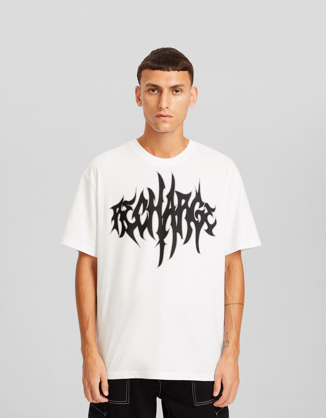 Camiseta manga corta boxy fit print