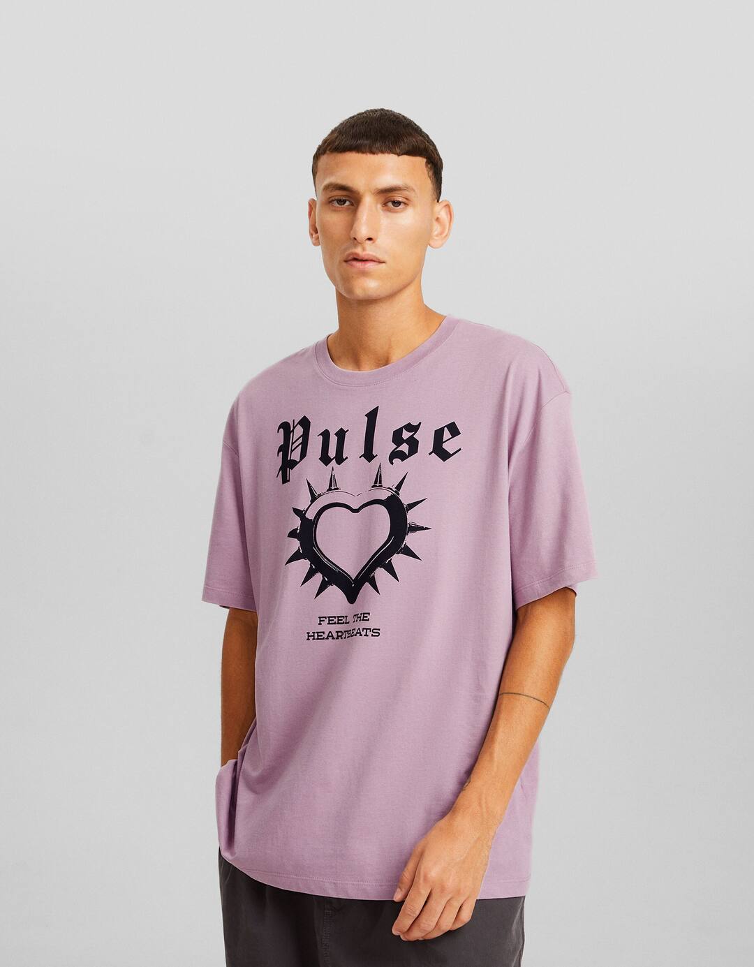 Print boxy fit short sleeve T-shirt