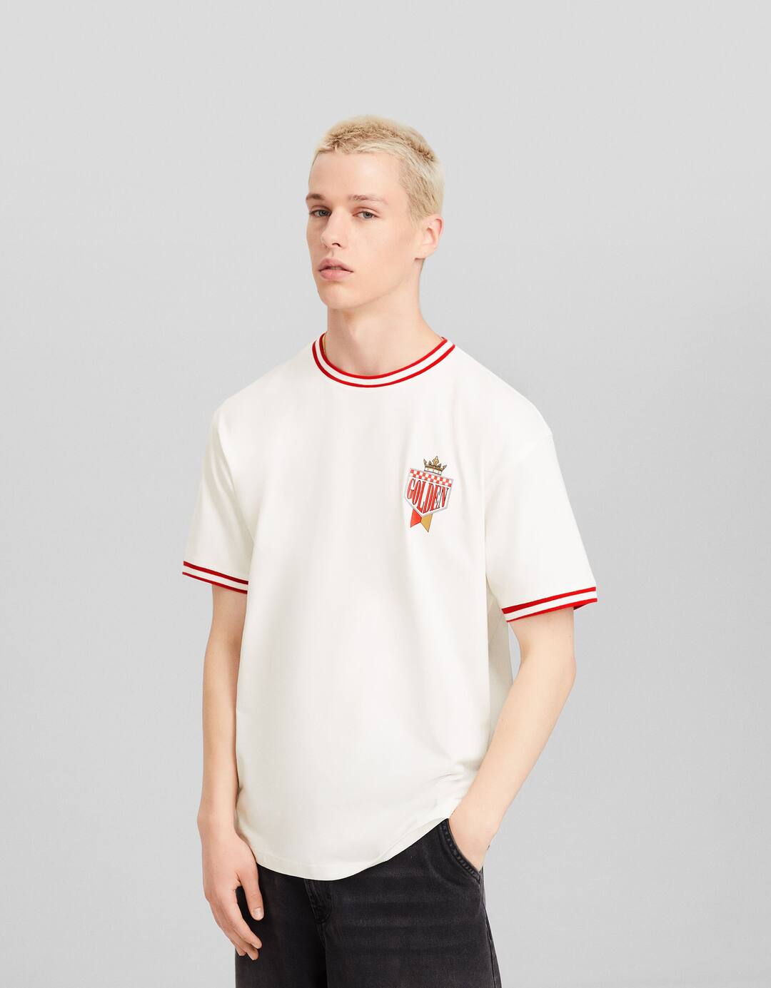 Print boxy fit short sleeve T-shirt