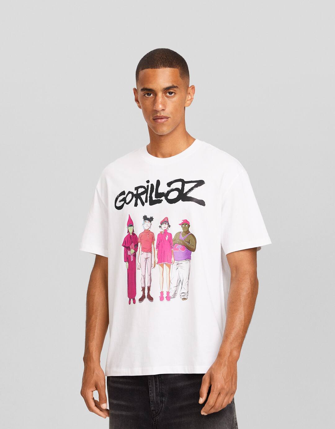 Boxy fit Gorillaz print T-shirt