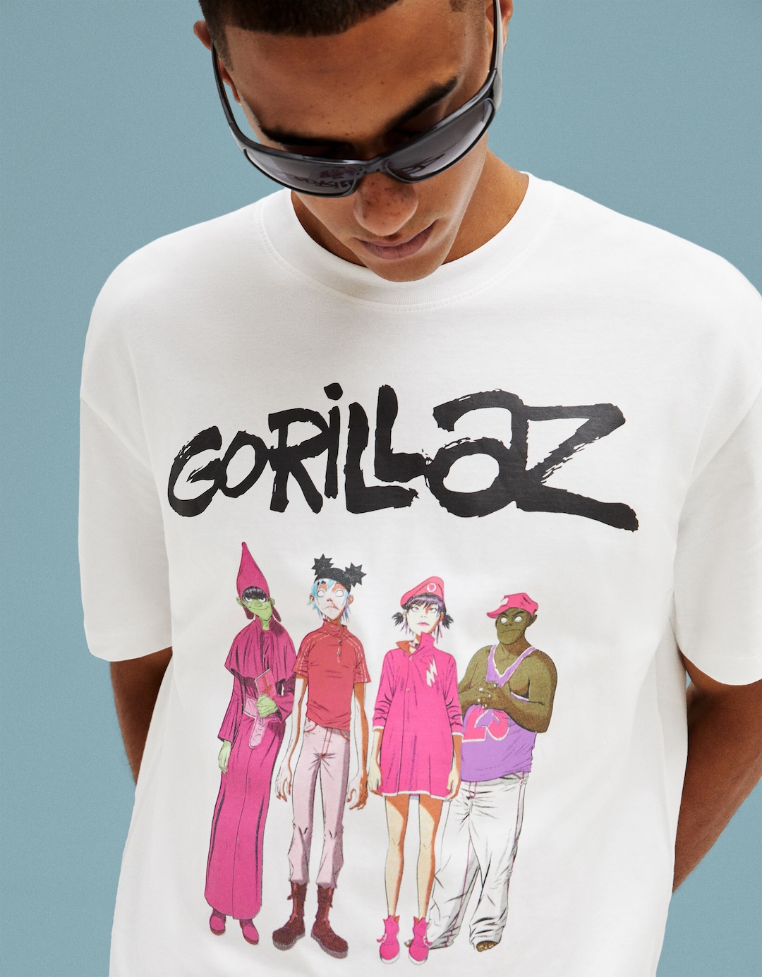 T-shirt Gorillaz boxy fit imprimé