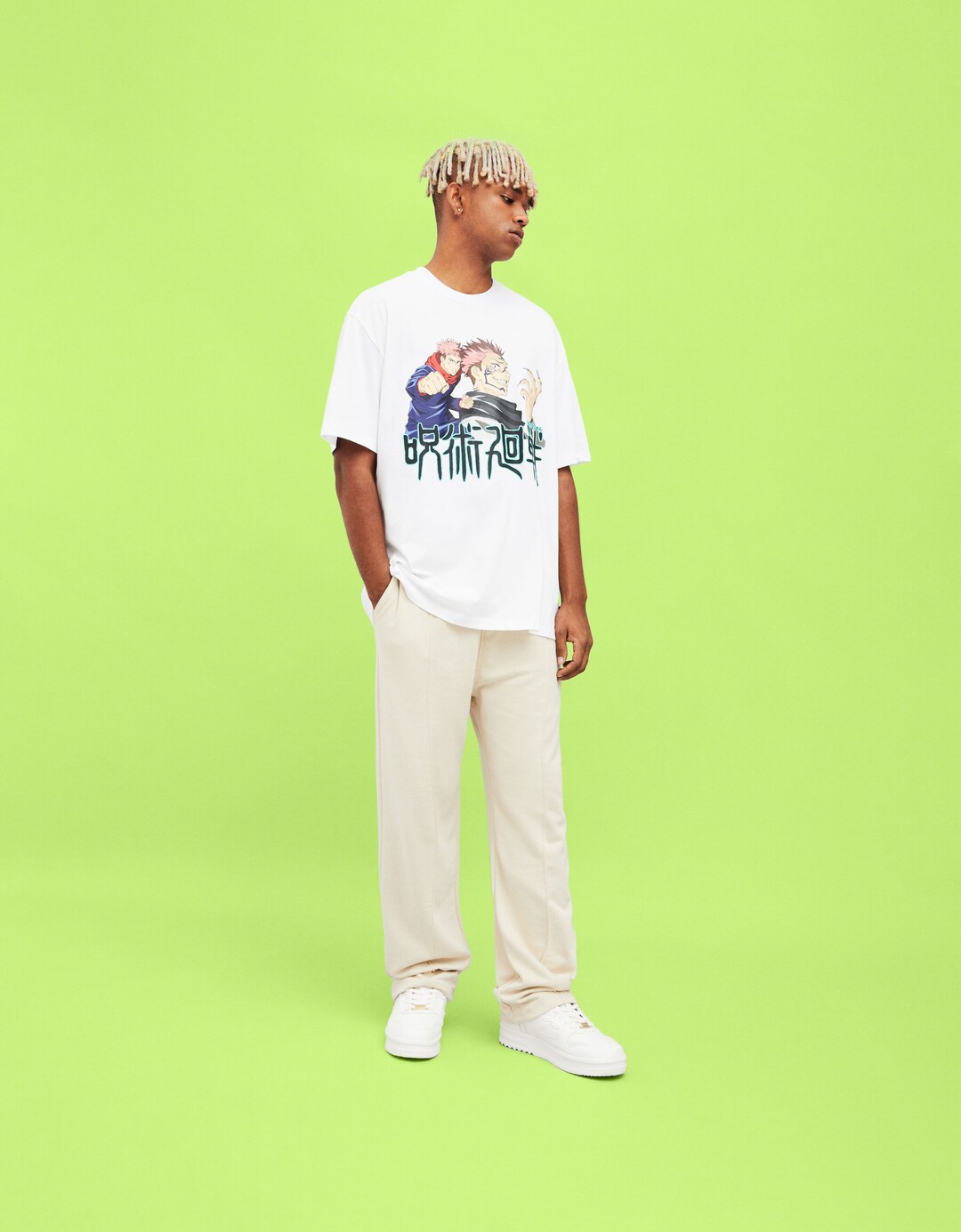 T-shirt Jujutsu Kaisen manches courtes boxy fit imprimé