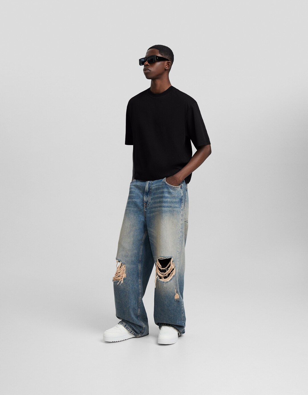 Kare kesim crop kısa kollu t-shirt