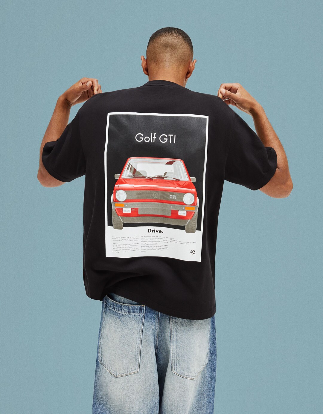 T-shirt VOLKSWAGEN GOLF GTI manches courtes boxy fit imprimé