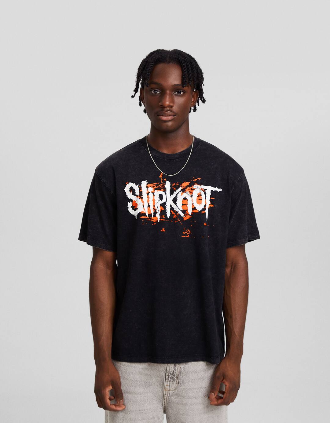 Slipknot print T-shirt with short sleeves and a boxy fit