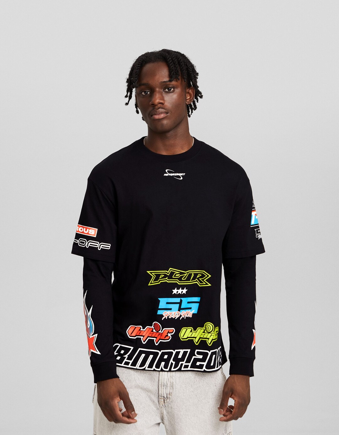 Camiseta manga larga oversize racing