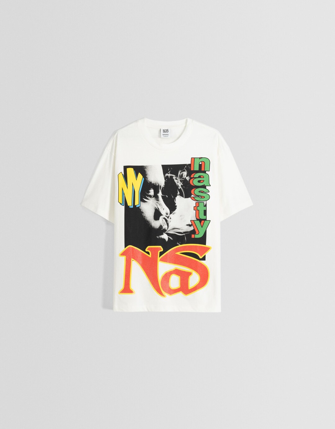 T-Shirt im Boxy Fit mit Nas-Print
