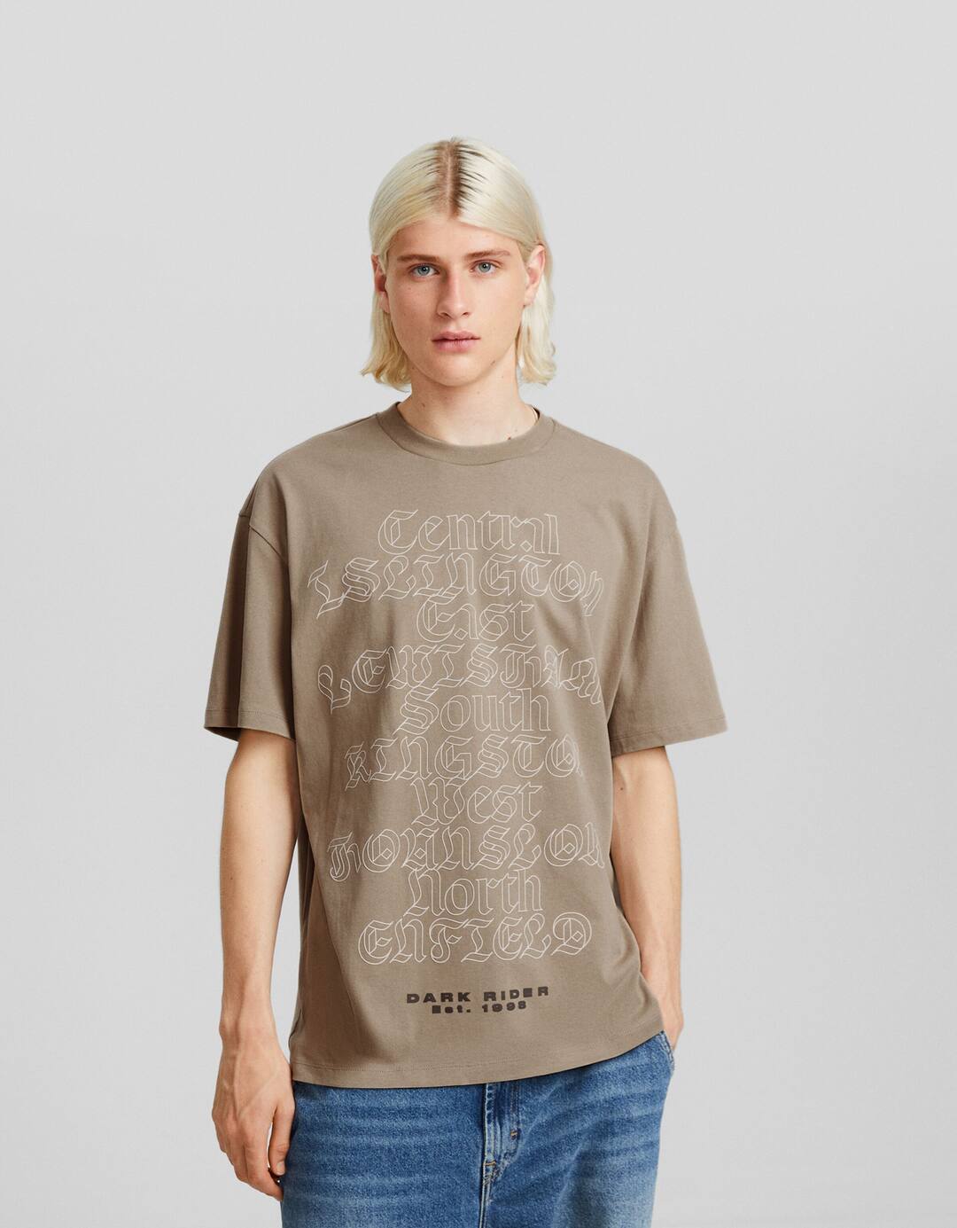 Boxy fit short sleeve London print T-shirt