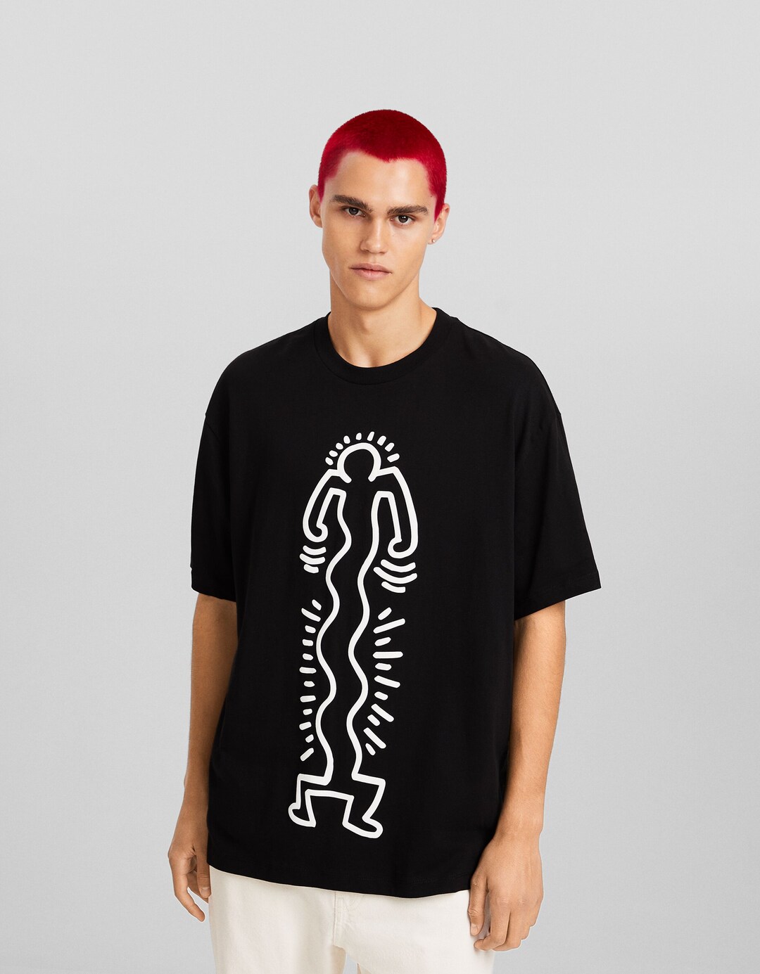 Camiseta Keith Haring manga corta boxy fit print