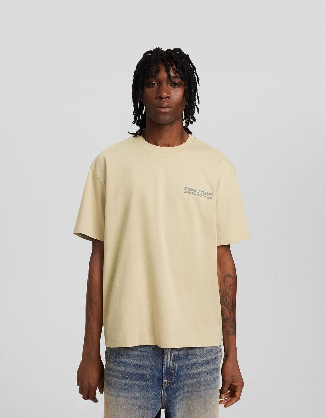 Print boxy fit short sleeve T-shirt