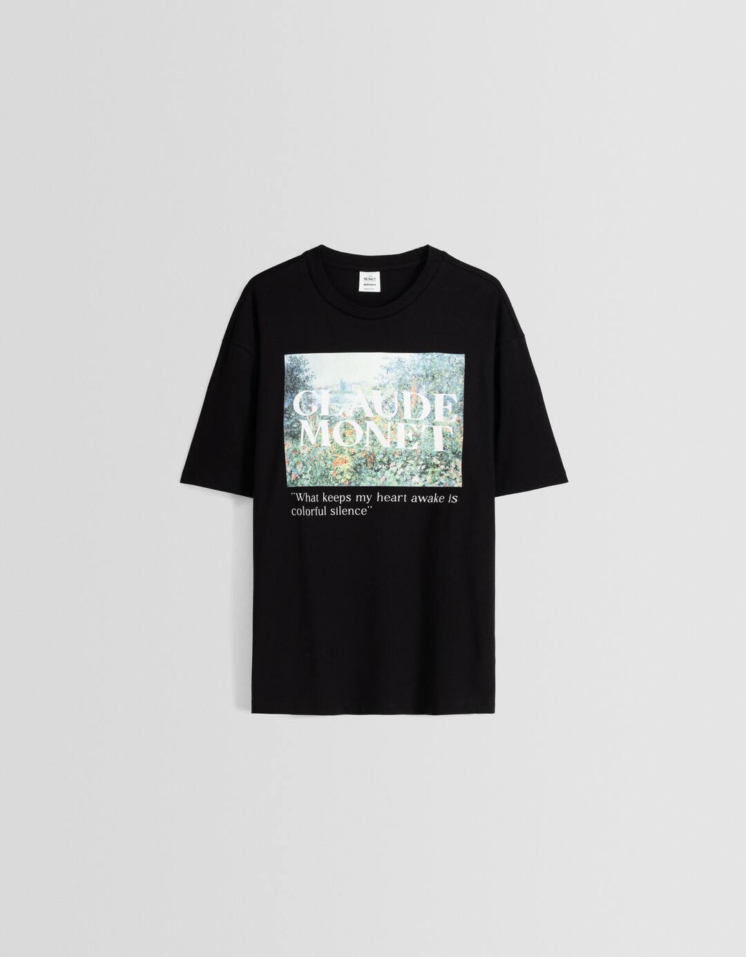 T-shirt Claude Monet manches courtes boxy fit imprimé