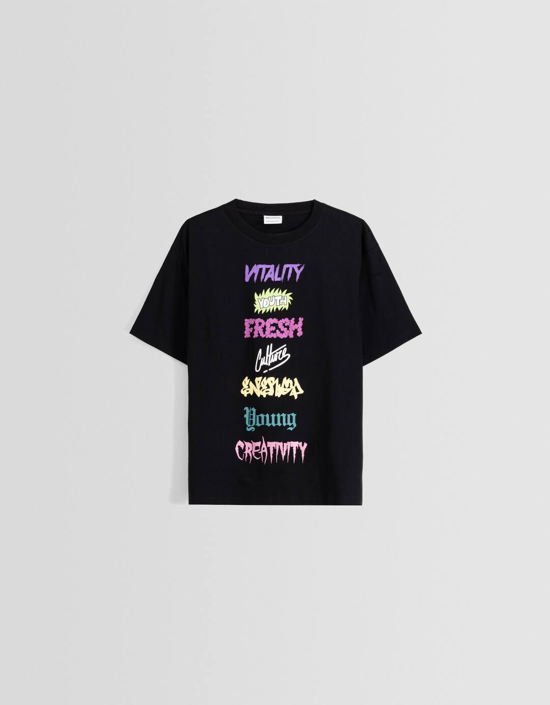 Camiseta manga corta boxy fit print