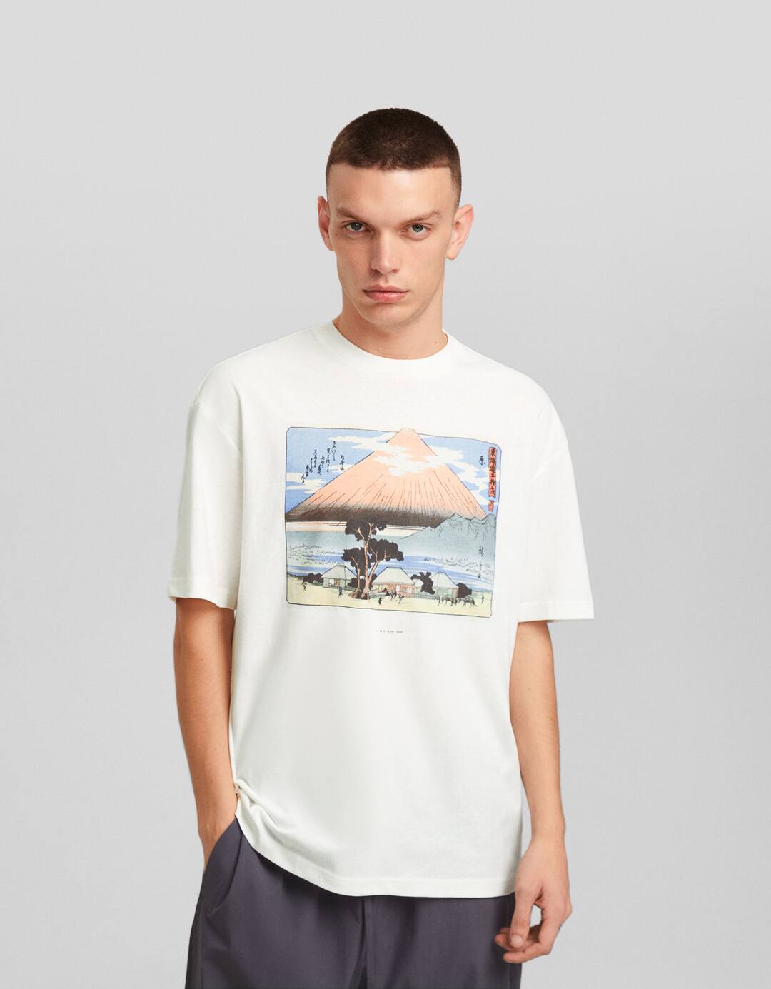 Print boxy fit short sleeve T-shirt