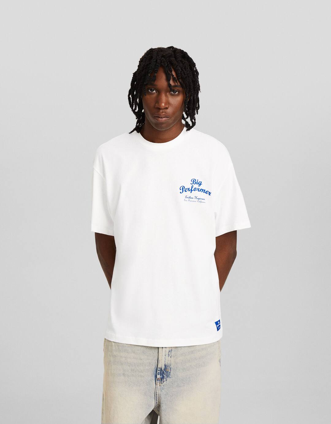 Print boxy fit short sleeve T-shirt