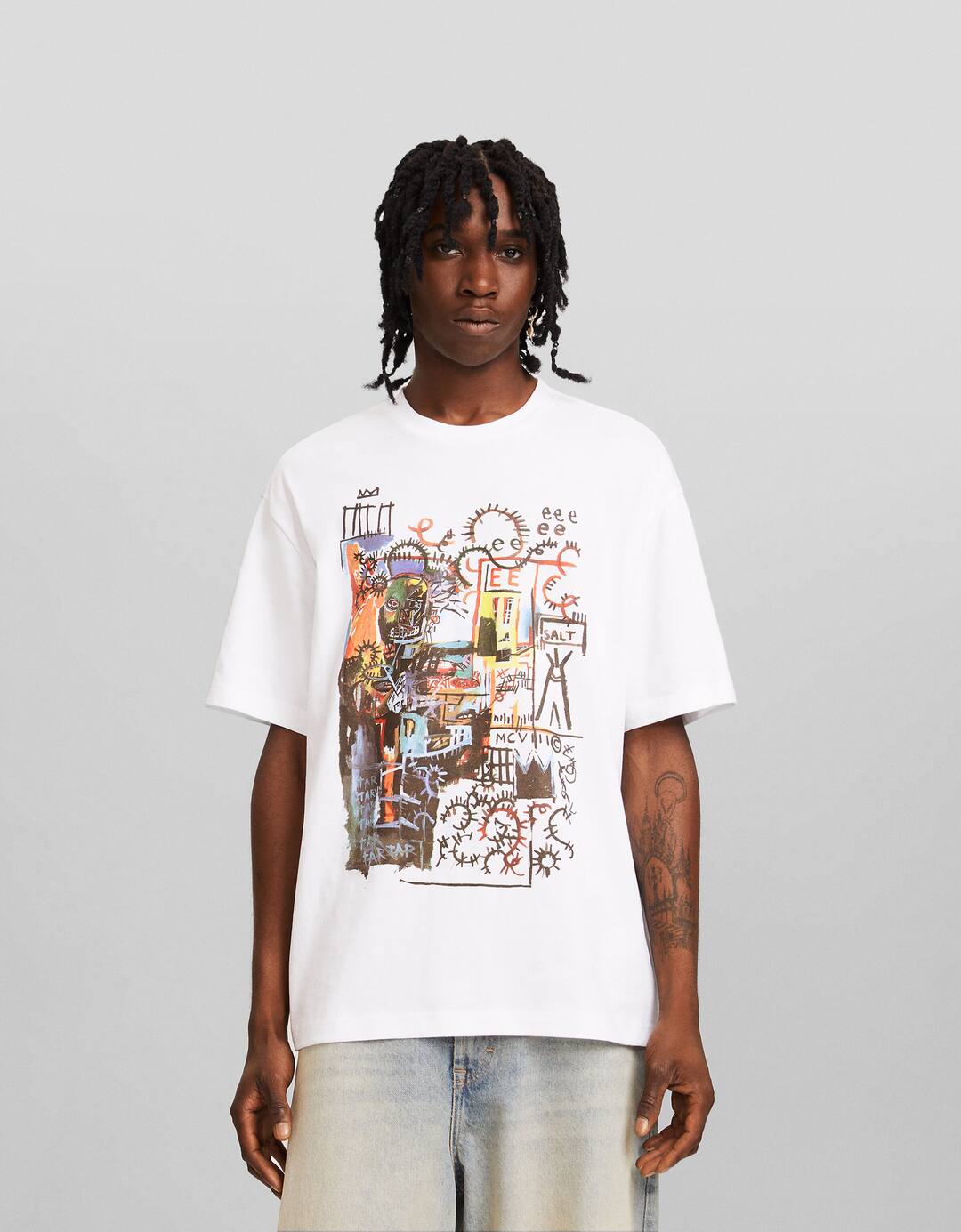 Jean-Michel Basquiat short sleeve boxy-fit T-shirt with print