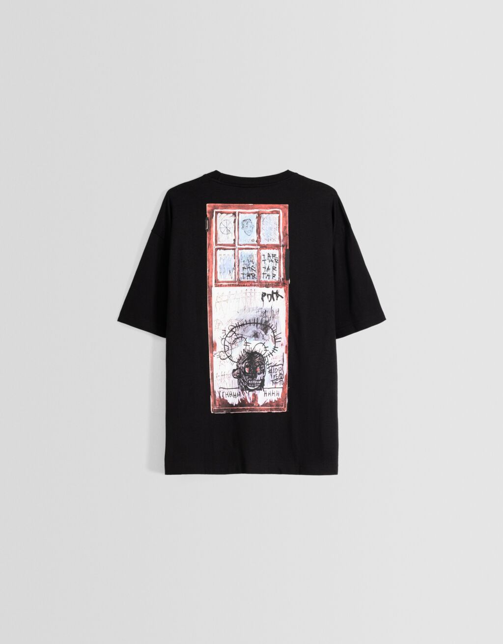 T-Shirt im Boxy-Fit mit Jean-Michel Basquiat-Print