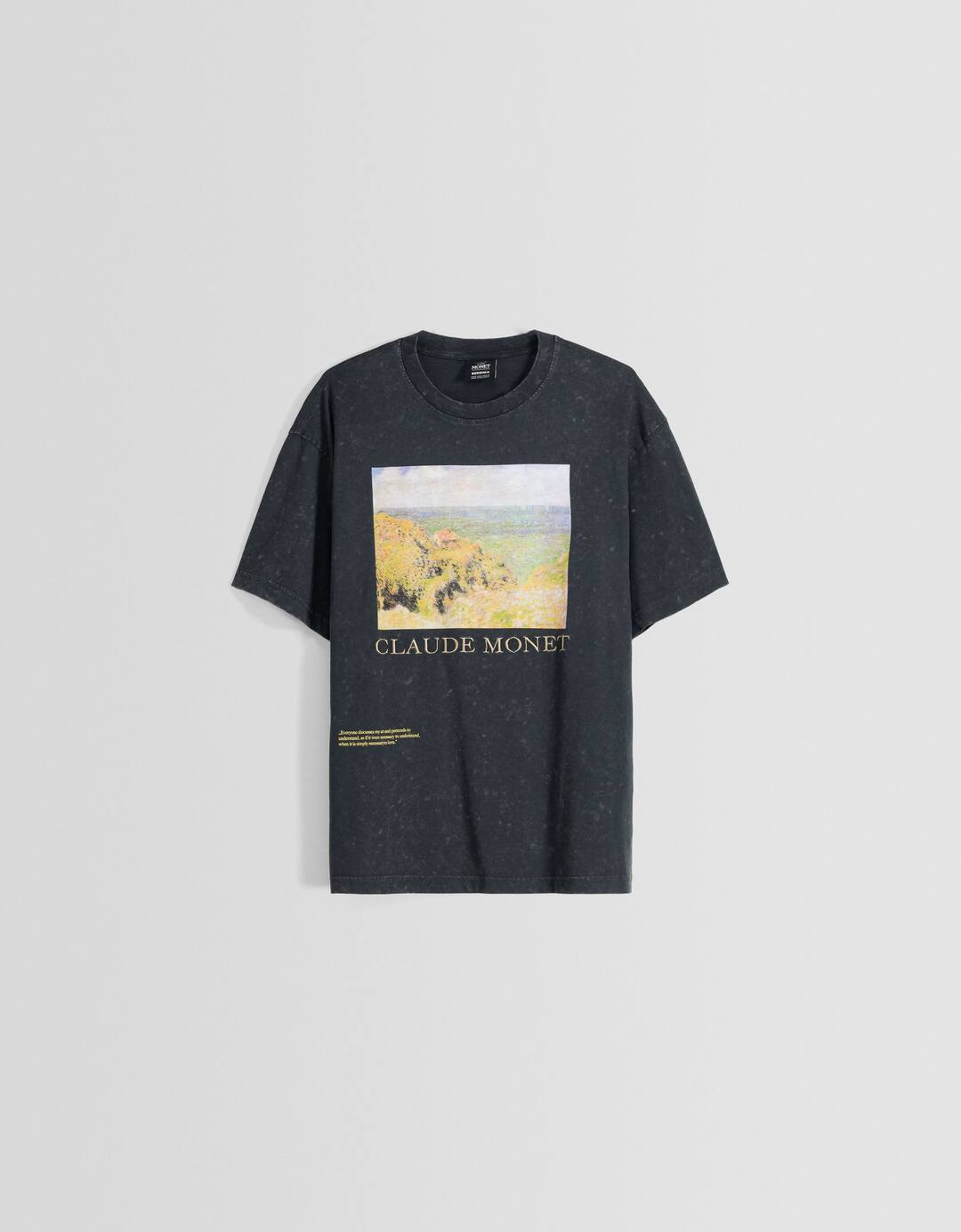 Faded Claude Monet print short sleeve T-shirt