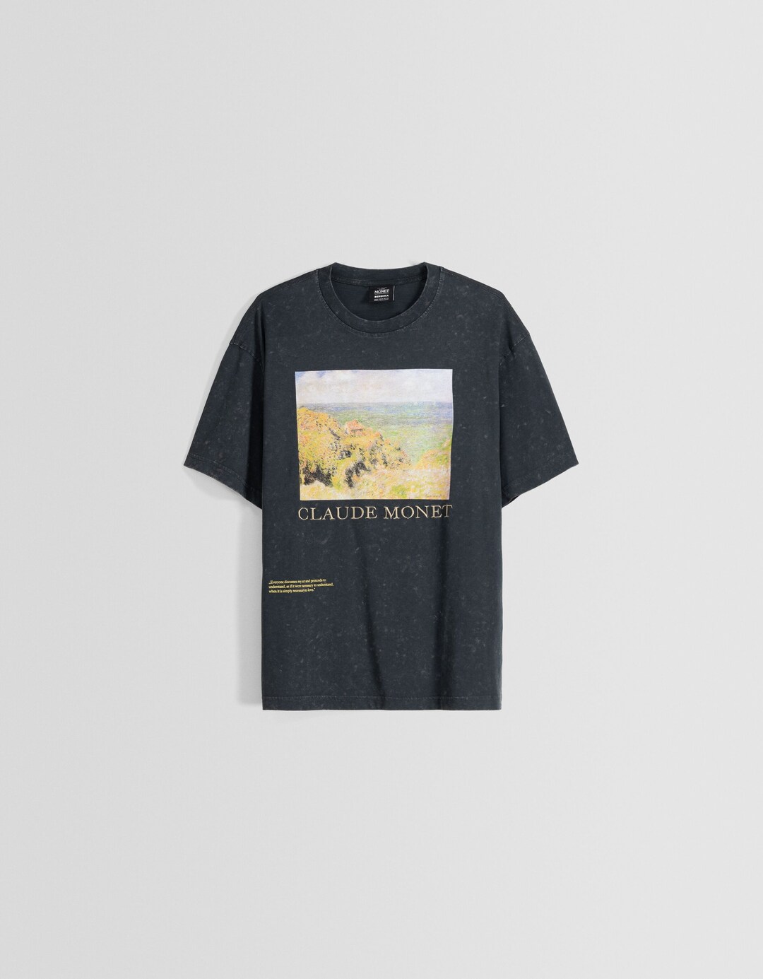 T-shirt Claude Monet manches courtes effet délavé imprimé