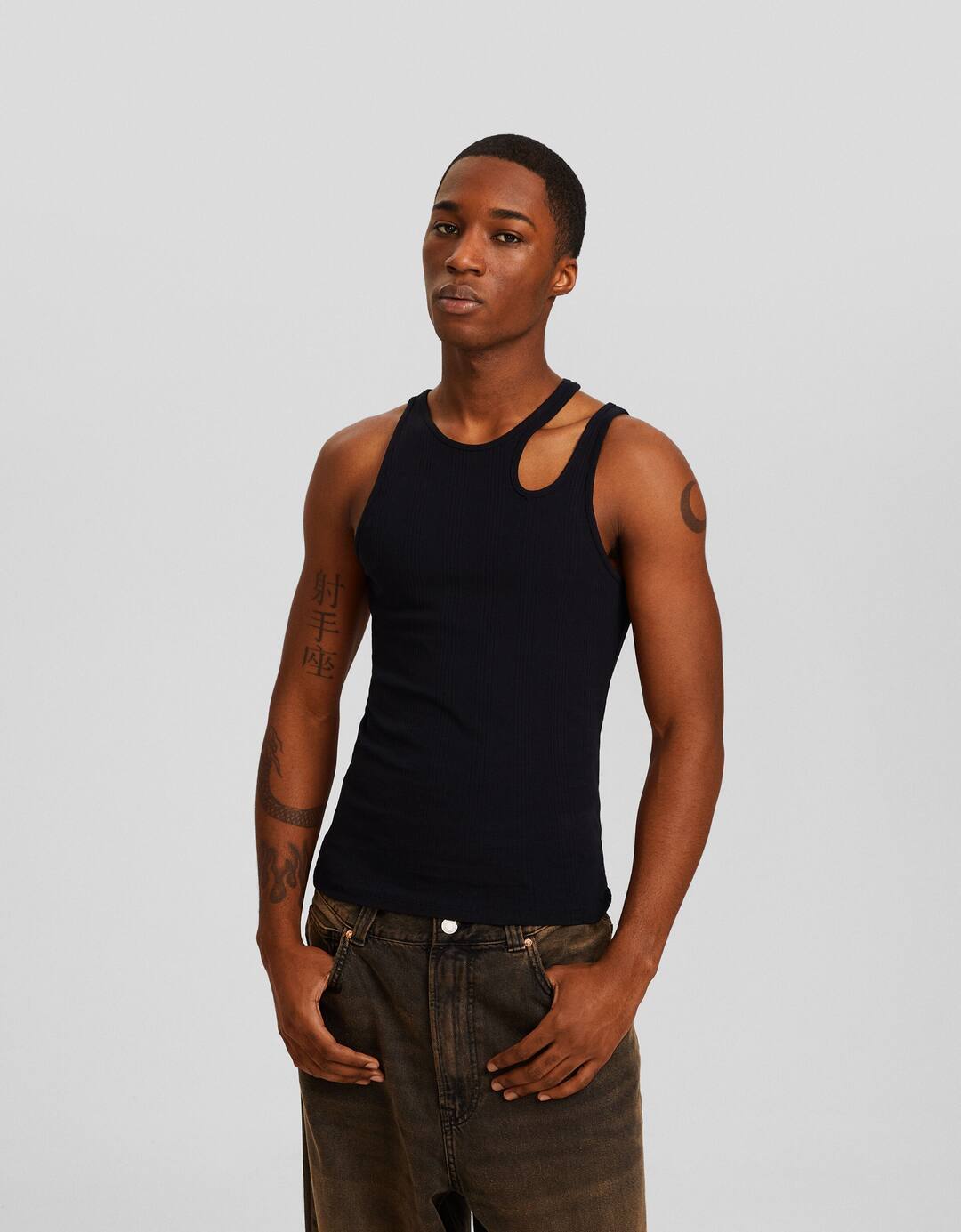 Ribbed vest top