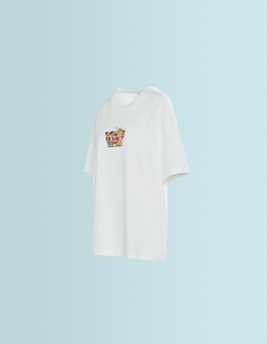 Camiseta SSSTUFFF X BERSHKA manga corta print metalizado parche