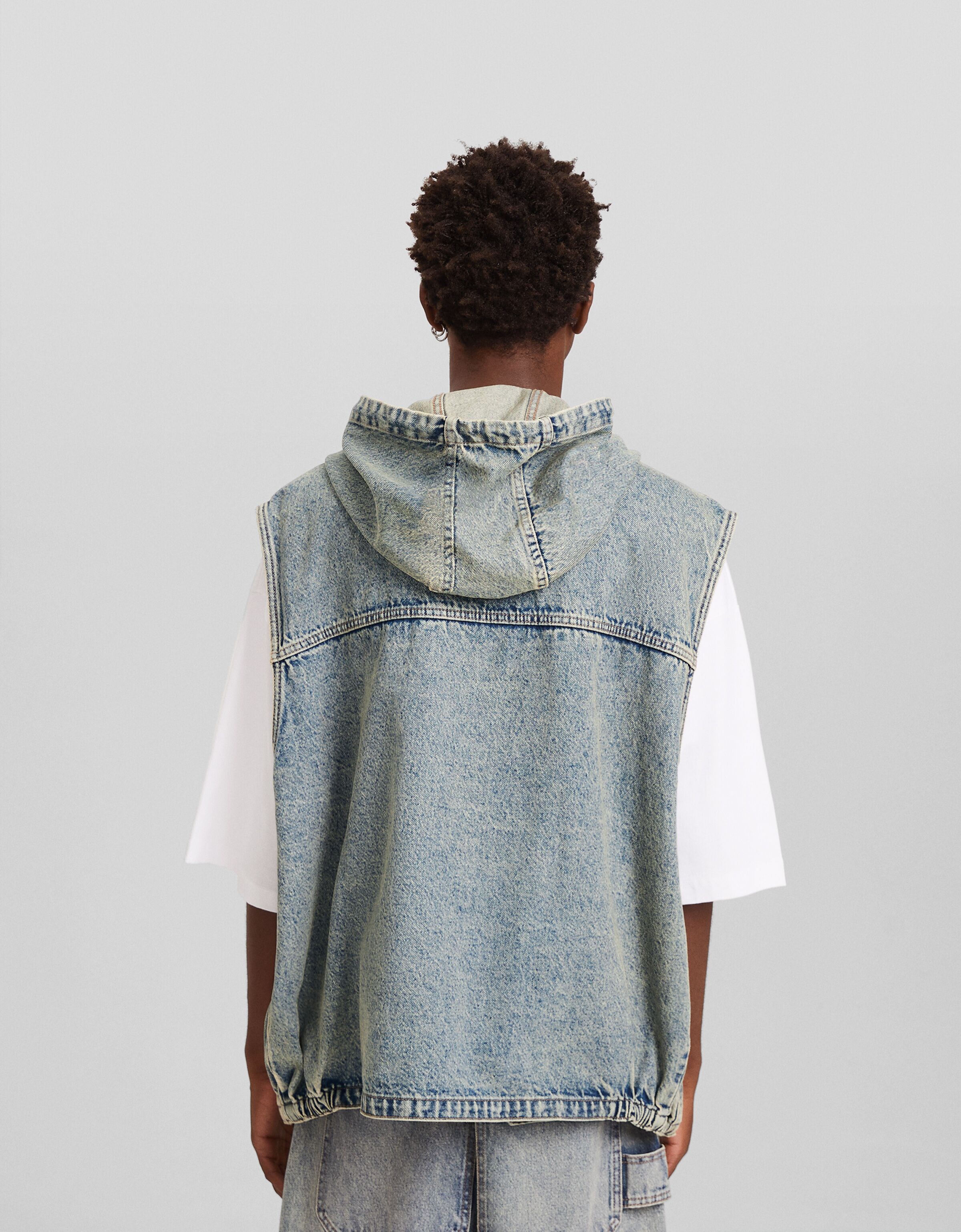 Denim waistcoat clearance mens