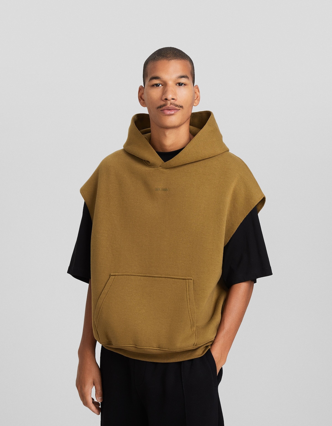 Plush boxy fit hooded vest