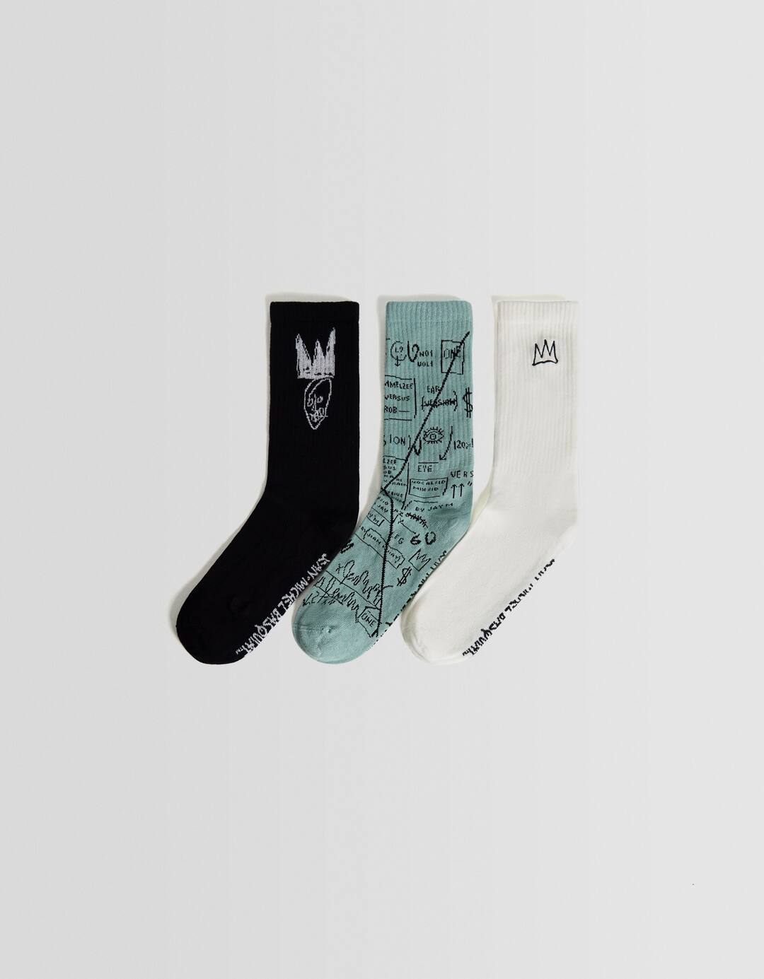 Pack of 3 pairs of Jean-Michel Basquiat socks