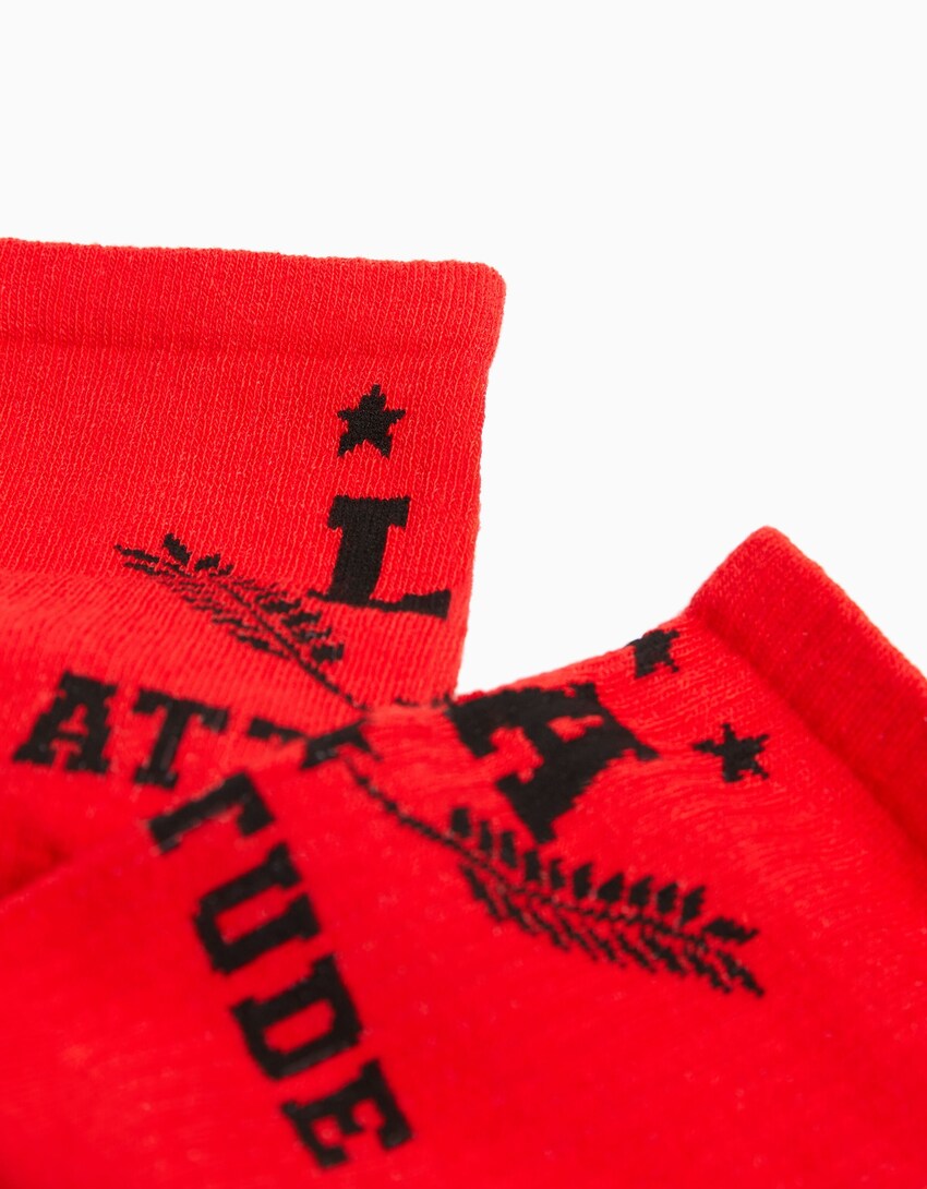 Pack 3 calcetines print-Rojo-3