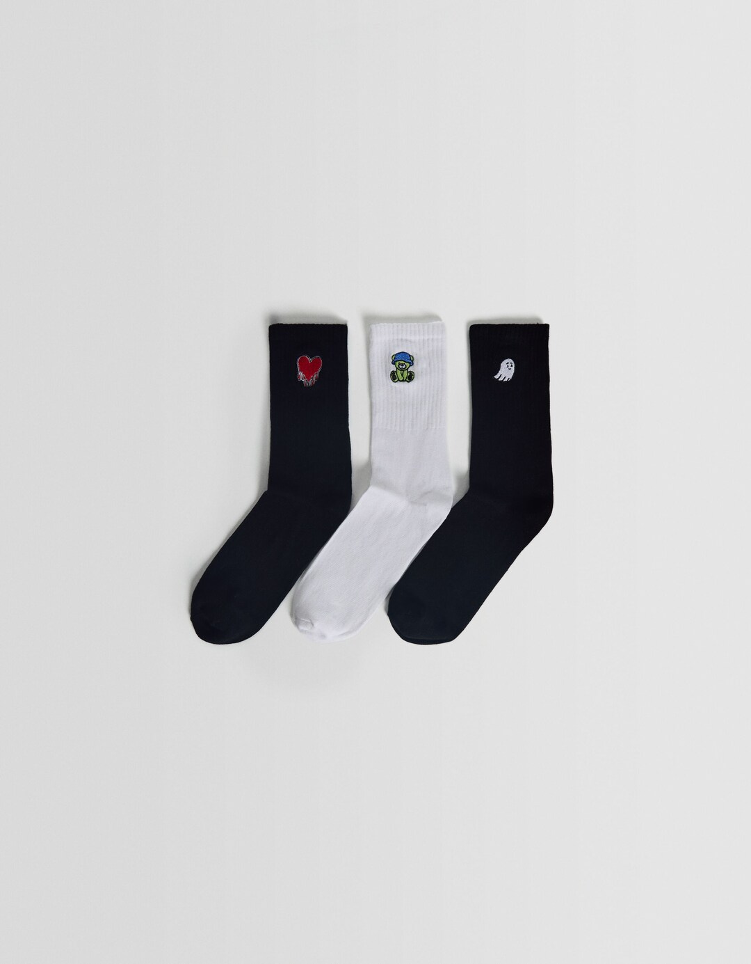 3er-Pack Socken mit Stickerei Stitch