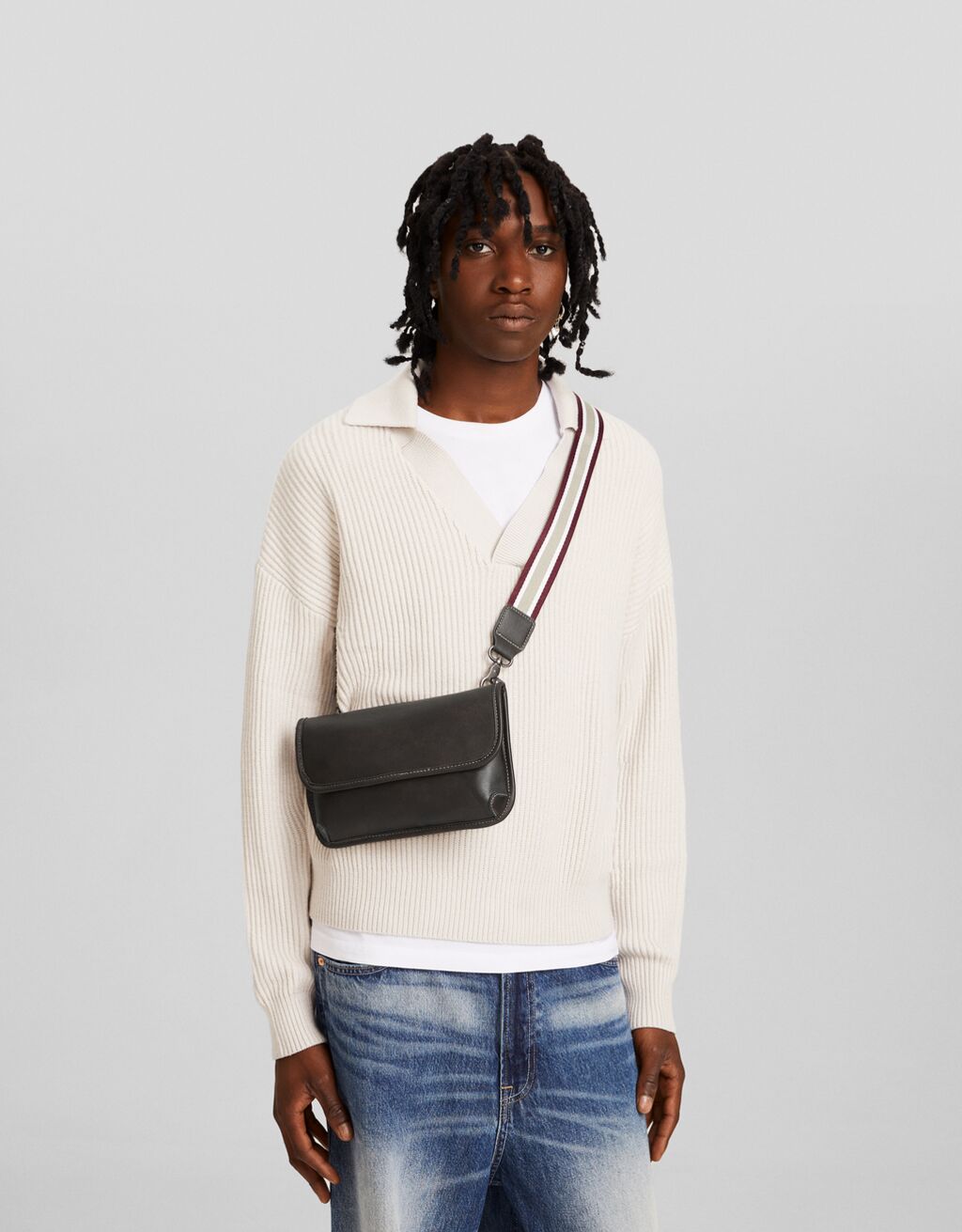 Crossbody bag shop with colorful strap