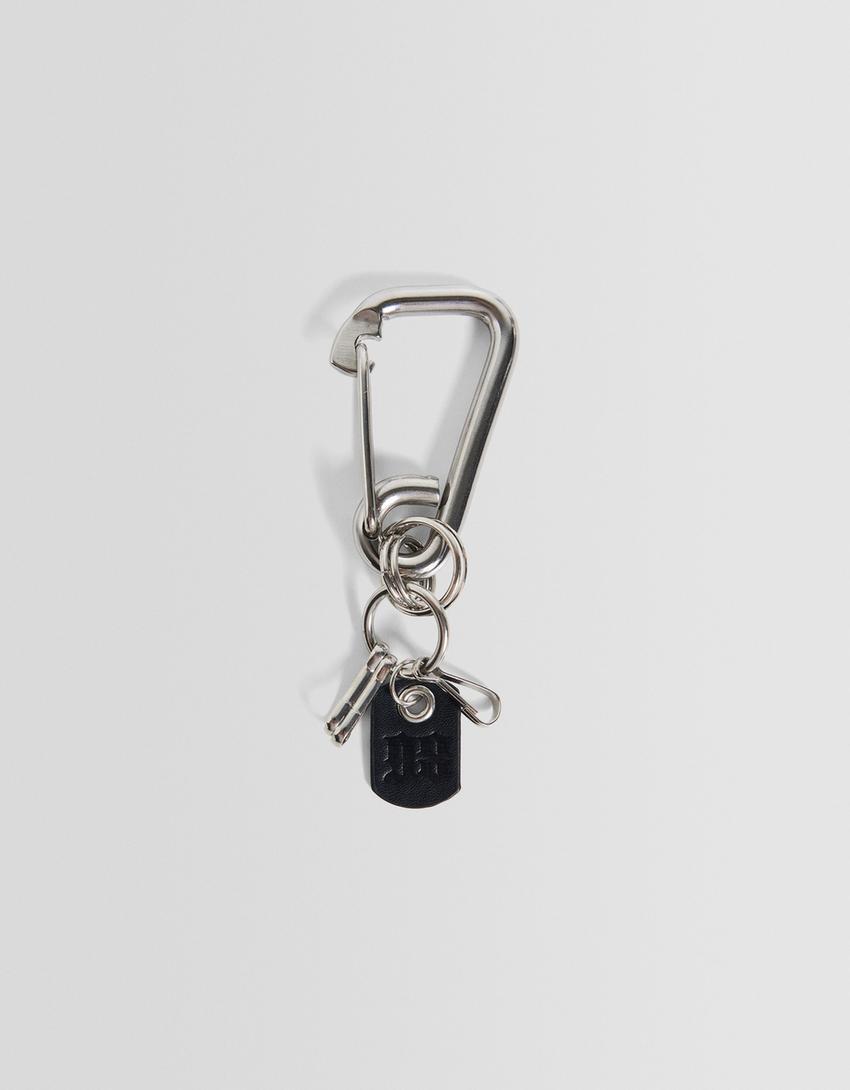 Lobster clasp keyring Men Bershka