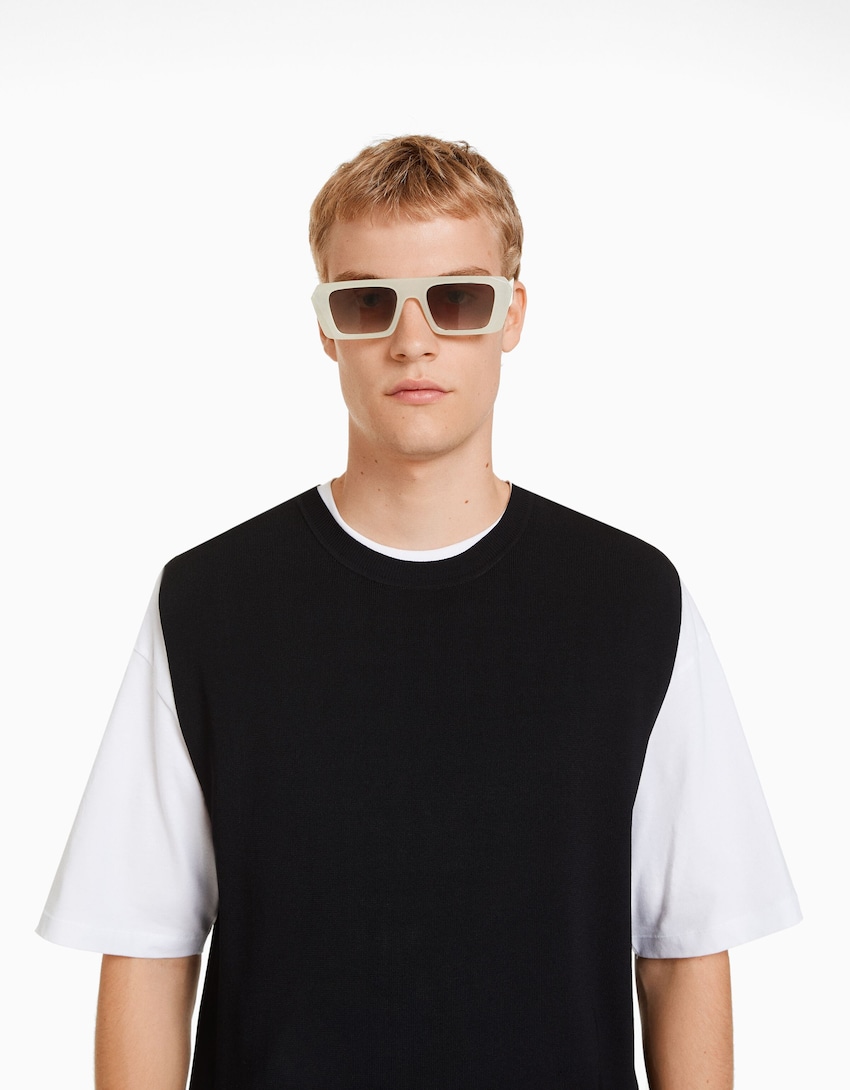 Rectangular sunglasses - Men | Bershka