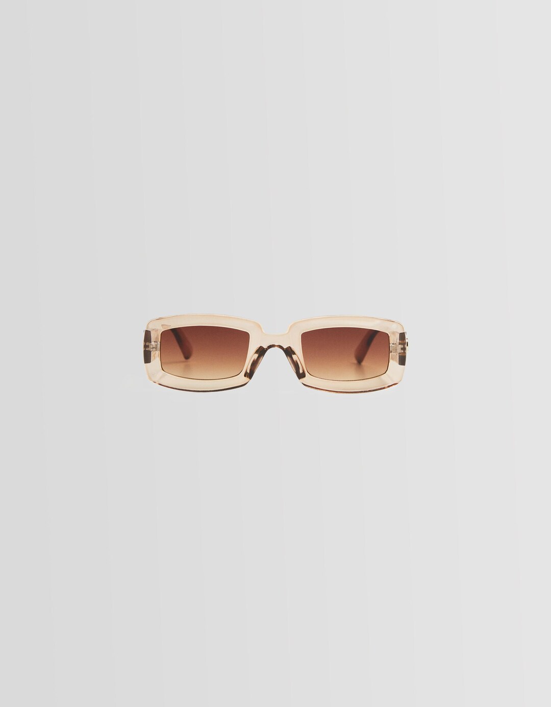 Przezroczyste prostokątne okulary przeciwsłoneczne
