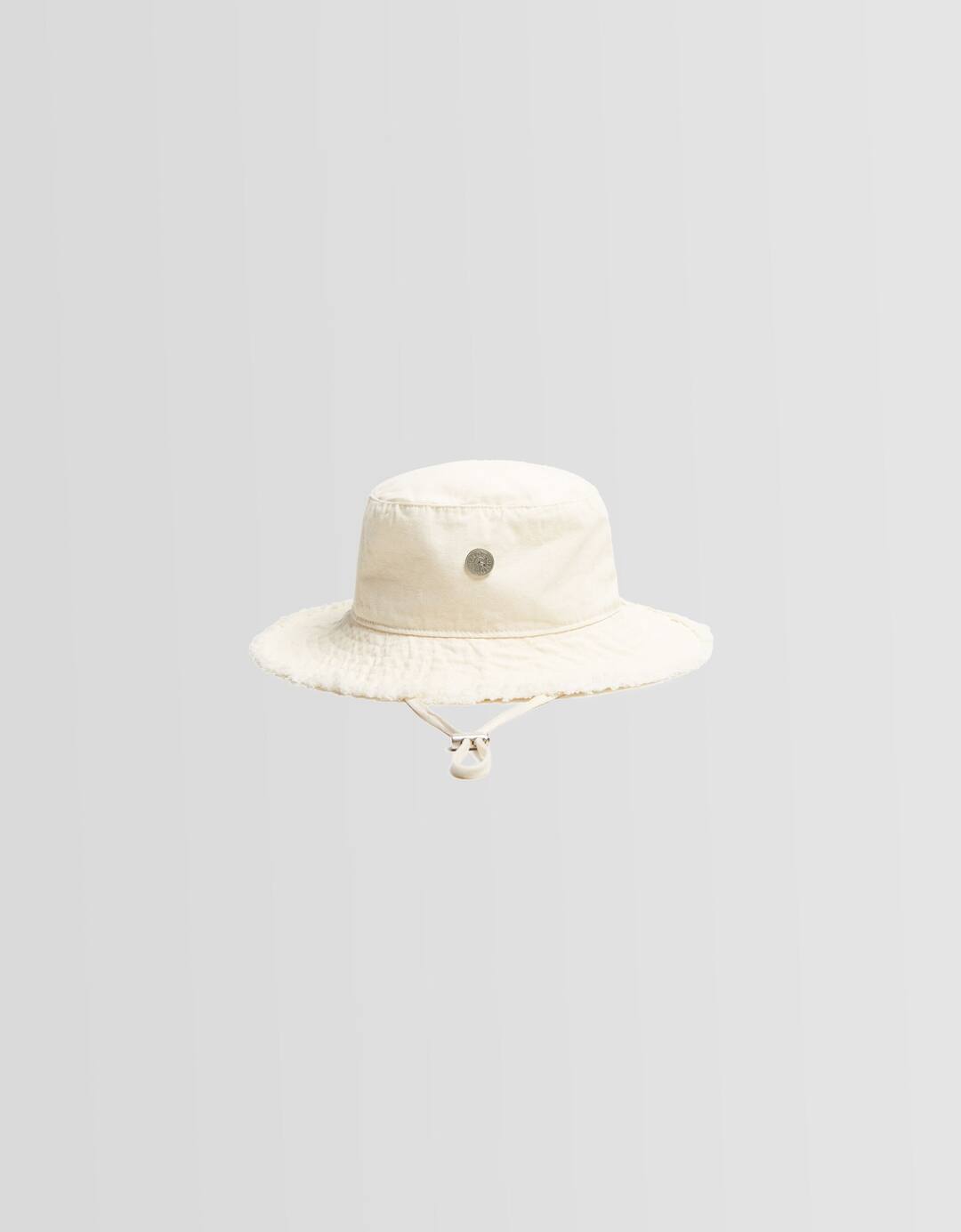 Washed effect cotton bucket hat