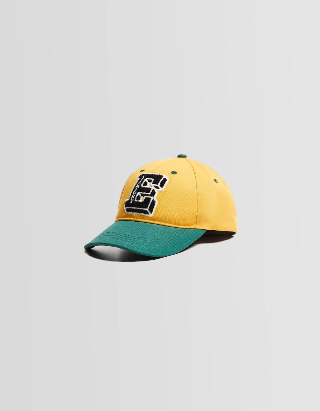 Varsity cap with patches