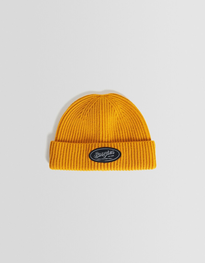 Beanie txano motz bazterkiduna adabakiarekin-Ziape kolorea-4