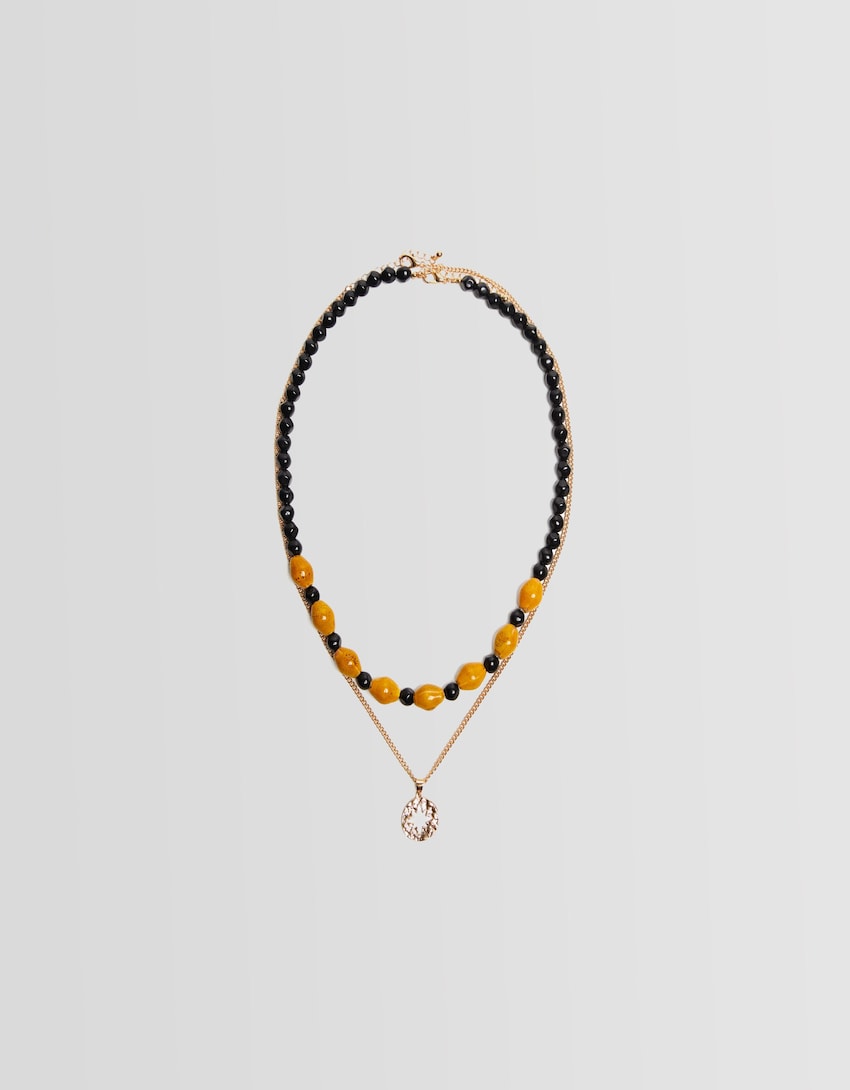 Lepokoa beads, charm-Beltza-0