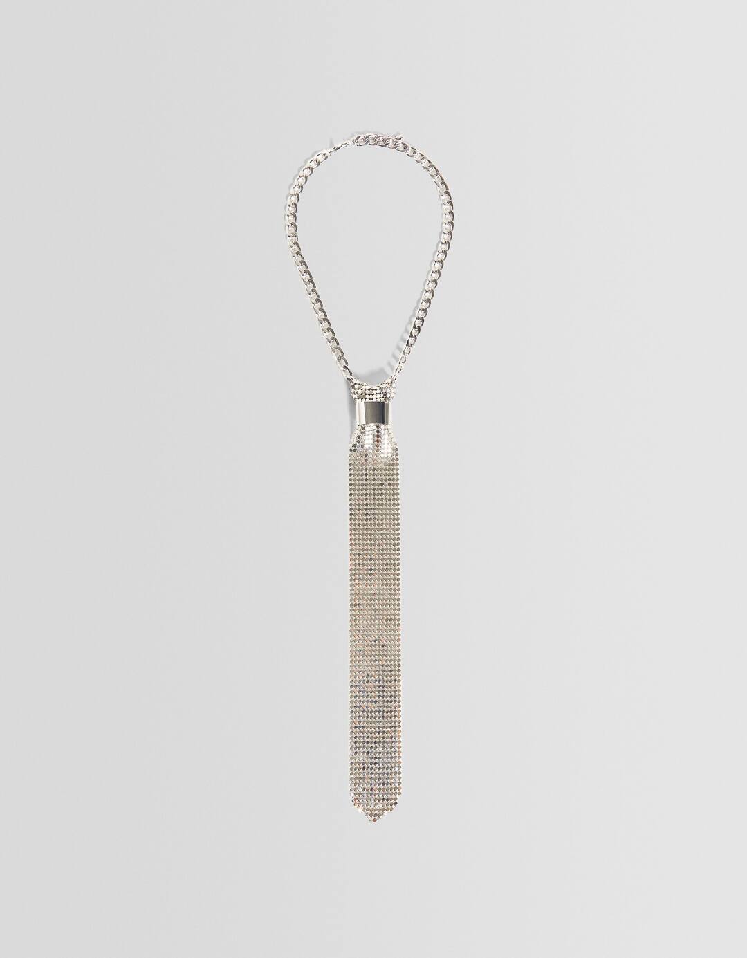 Mesh tie necklace