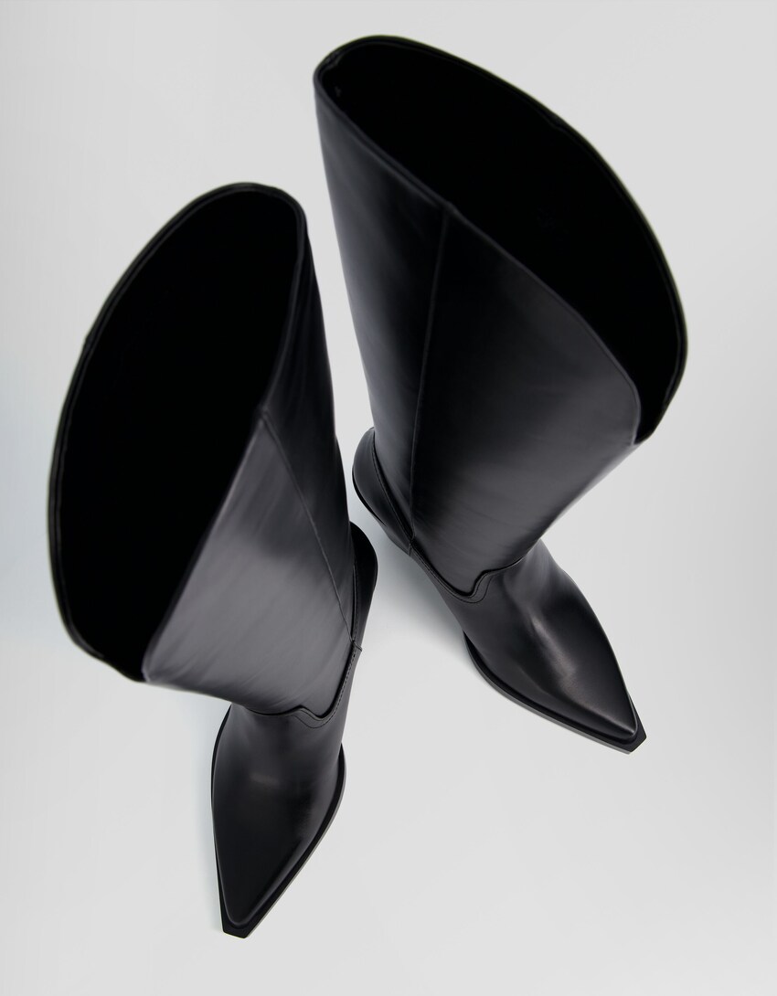 Absatzstiefel im Cowboylook-Schwarz-2