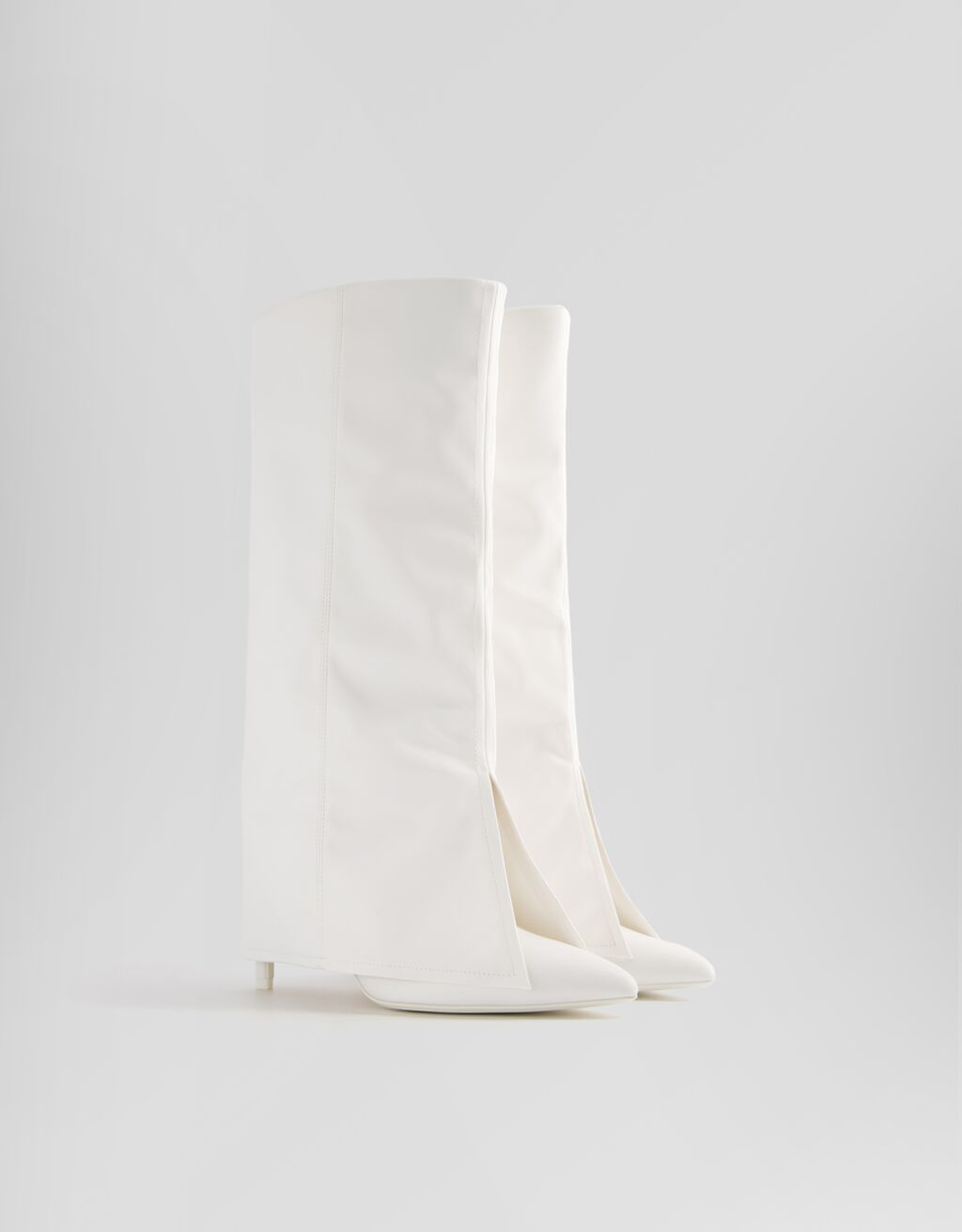 Fold over high heel boots Women Bershka