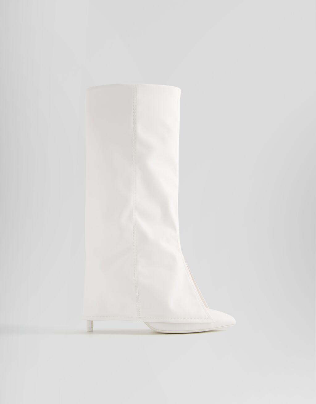 Botas tacão calças-Branco-4