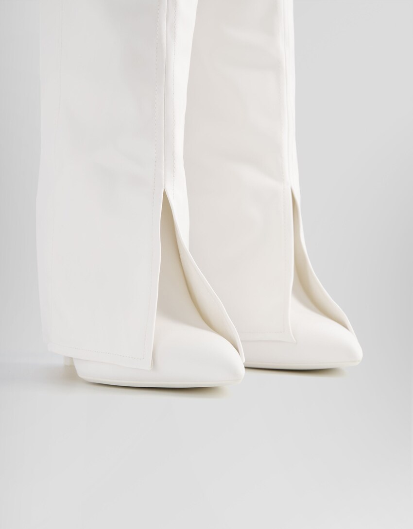 Absatzstiefel mit langem Schaft-Weiss-2